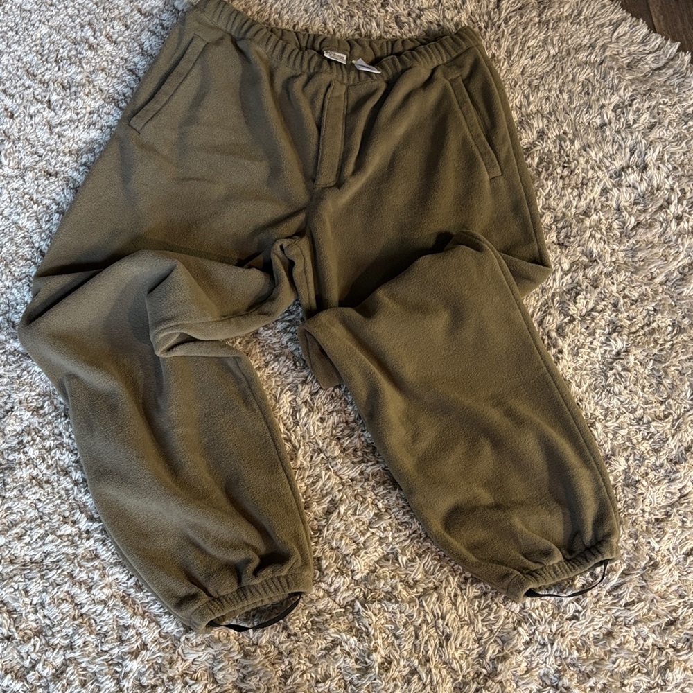 MENS Olive Green COLUMBIA Fleece Pants